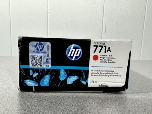 🔥HP 771A Chromatic Red Ink Cartridge B6Y16A OEM NEW Sealed 7/2019 FREE SHIP🔥