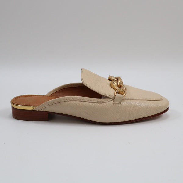 🔥Tory Burch Jessa Backless Slip-On Loafers, New Cream, 5US/35.5EU, MSRP$298🔥