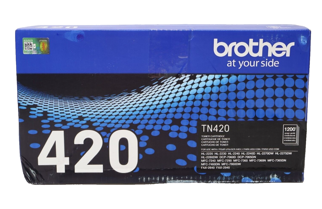 Brother TN-420 Black Toner Cartridge 012502626763 Genuine New OEM Sealed Box