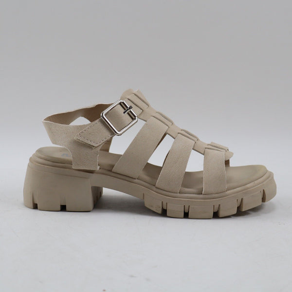 🔥MIA Girl's Havien Platform Lug Fisherman Sandals, Ivory, Kids 2US MSRP$50🔥