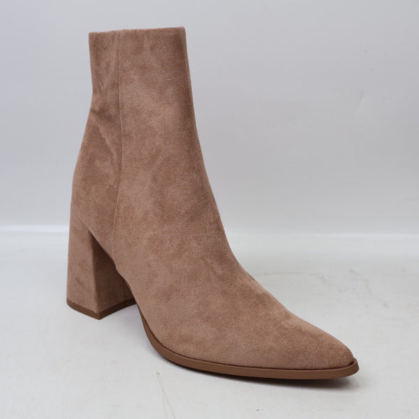 🔥Steven New York Tomas Pointed Toe Leather Suede Ankle Boots, Taupe, 8US🔥