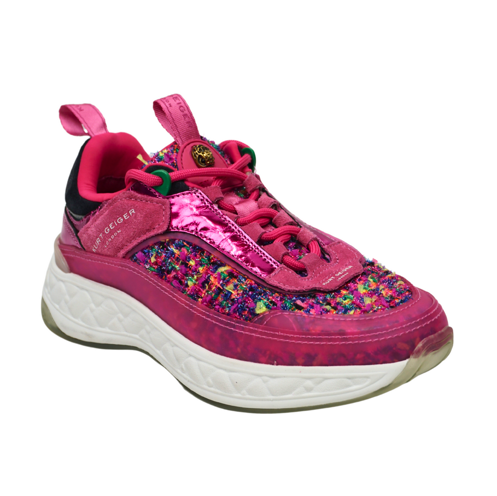 🔥KURT GEIGER London Kensington Sneakers Women's Pink Mix Trainers 5US/35EU NEW