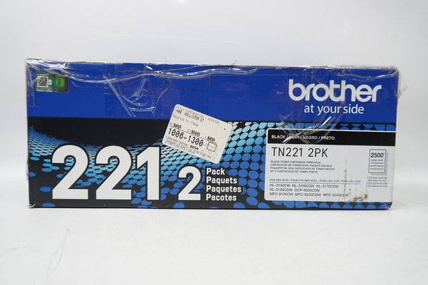 🔥Brother Genuine Standard-Yield Black Toner Cartridge 2 Pack TN221 SEALED POUCH