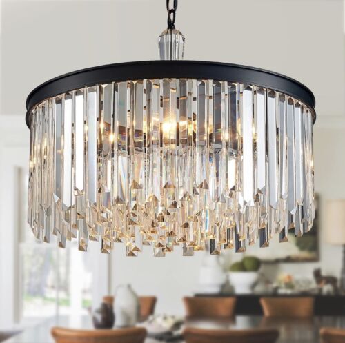 🔥Luxury Round K9 Crystal Chandelier Home Room Ceiling Lighting Lamp Fixtures🔥