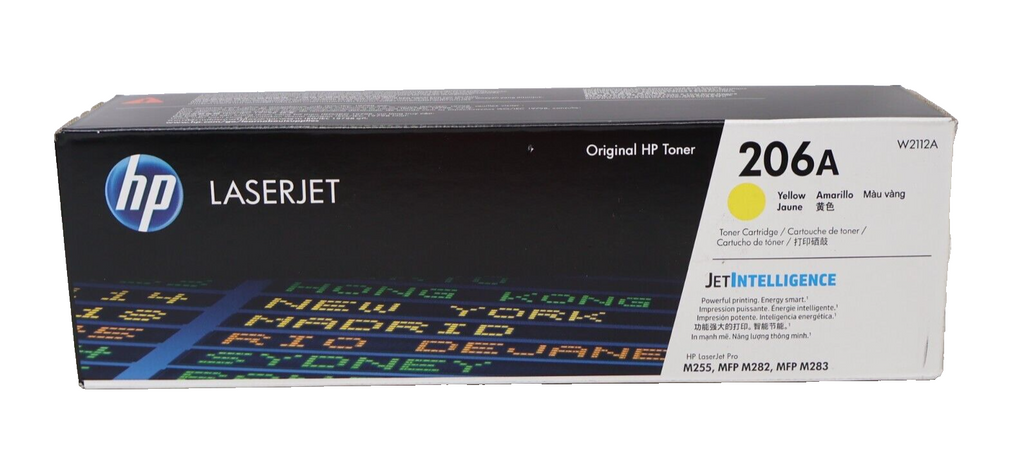 Brand New HP 206A Yellow Original LaserJet Toner Cartridge (W2112A) - Sealed