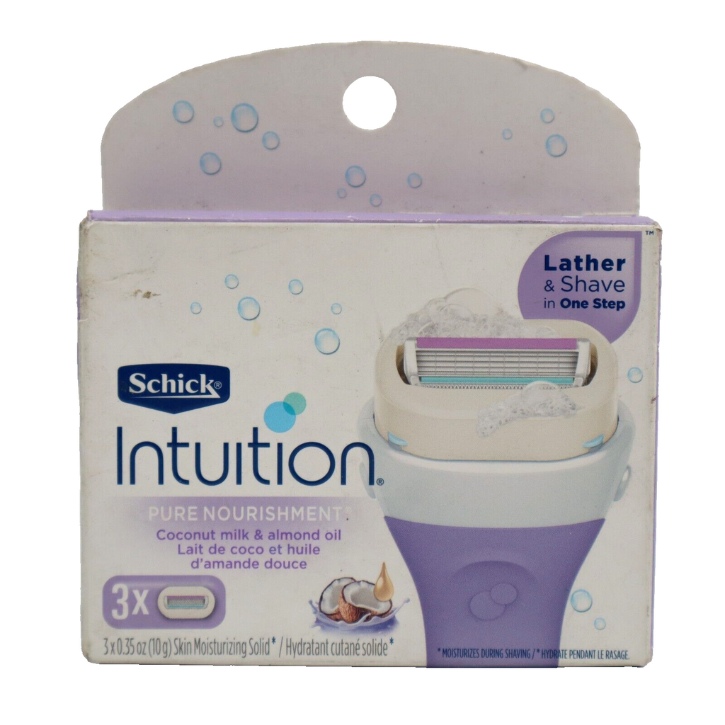 Schick Intuition Pure Nourishment Cartridges with Almond Oil & Coconut Milk, 3ct