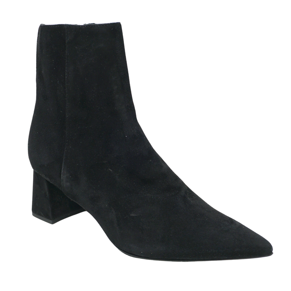 🔥AGL Women's Mimma Pointed Toe Block Heel Bootie, Black 9US/EUR39 MSRP $495🔥