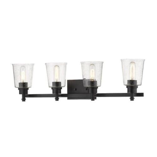 🔥 Z-Lite 464-4V Bohin 4 Light 32"W Vanity Light - Black NEW SHIPS NOW🔥