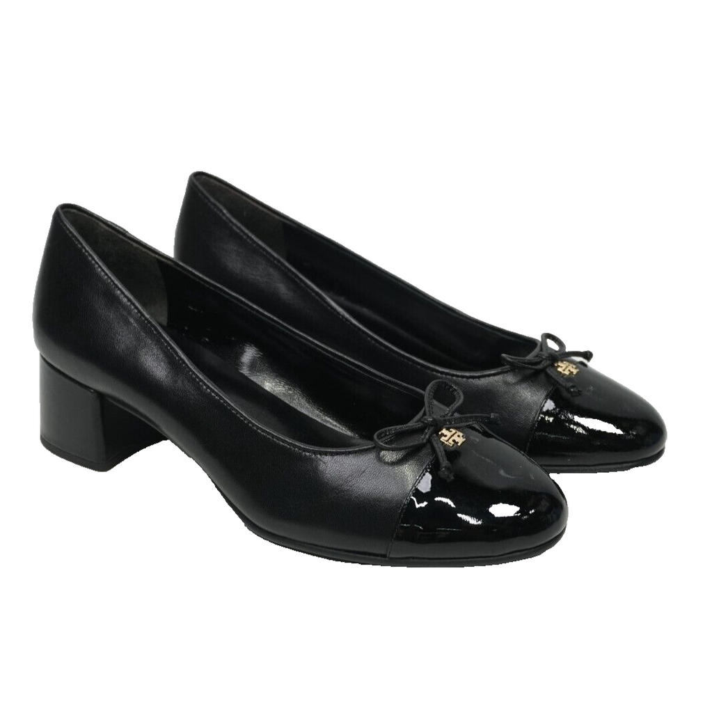 🔥NEW Tory Burch Cap-Toe Pump, Perfect Black, 9M US / 39EU, MSRP $298 SHIPS NOW