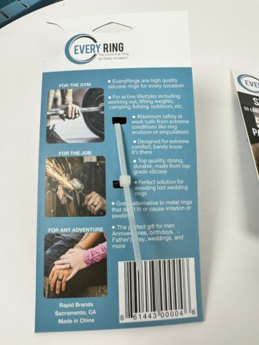 🔥2 X Every Ring 5 pack Silicone Rings Size Large Fits 11.5 - 12 NEW FAST SHIP🔥