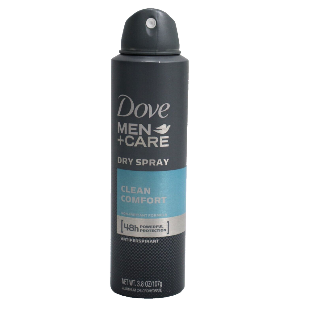 🔥Dove Men + Care 72H CLEAN COMFORT Dry Spray Antiperspirant 3.8oz NEW NO CAP🔥