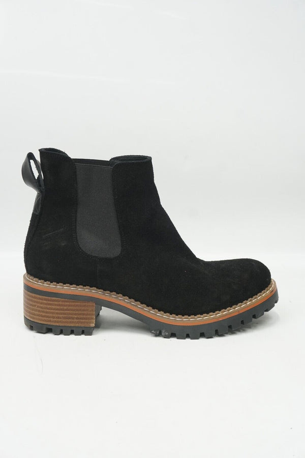 🔥Bertuchi Spain Black Suede Chunky Chelsea Ankle Boots 9-9.5US/40EU SHIPS NOW