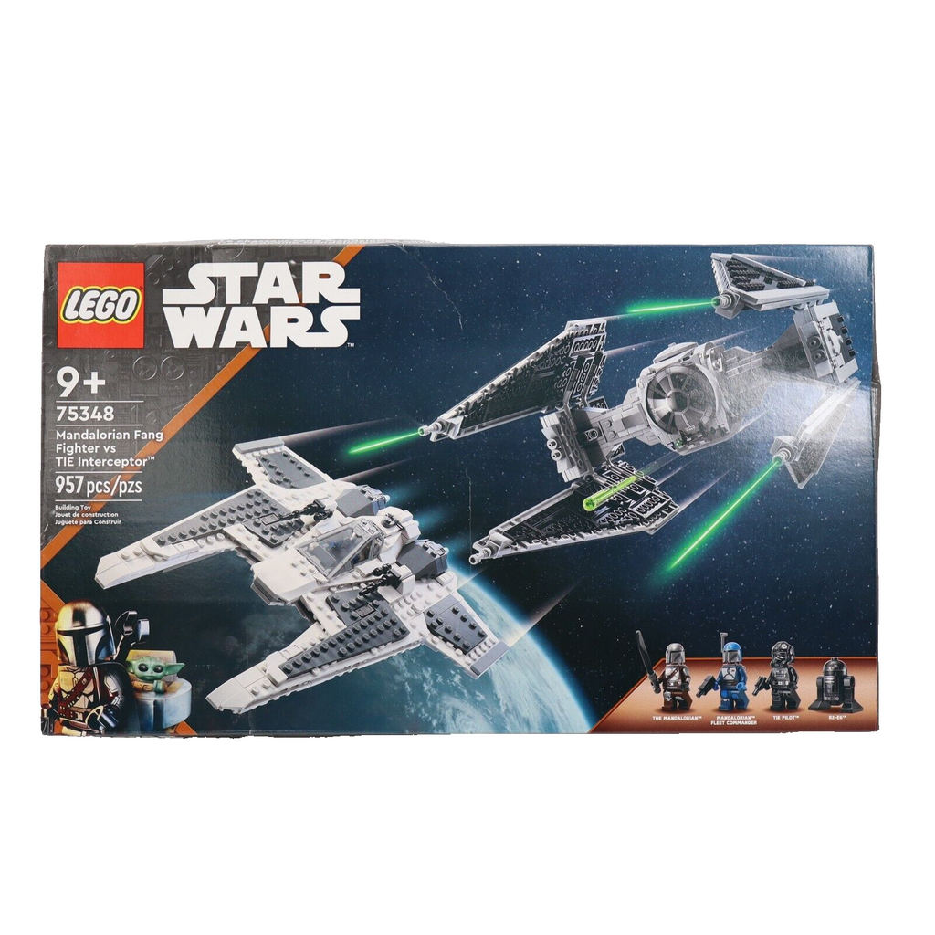 LEGO Star Wars Mandalorian Fang Fighter vs TIE Interceptor 75348 NEW DAMAGE BOX