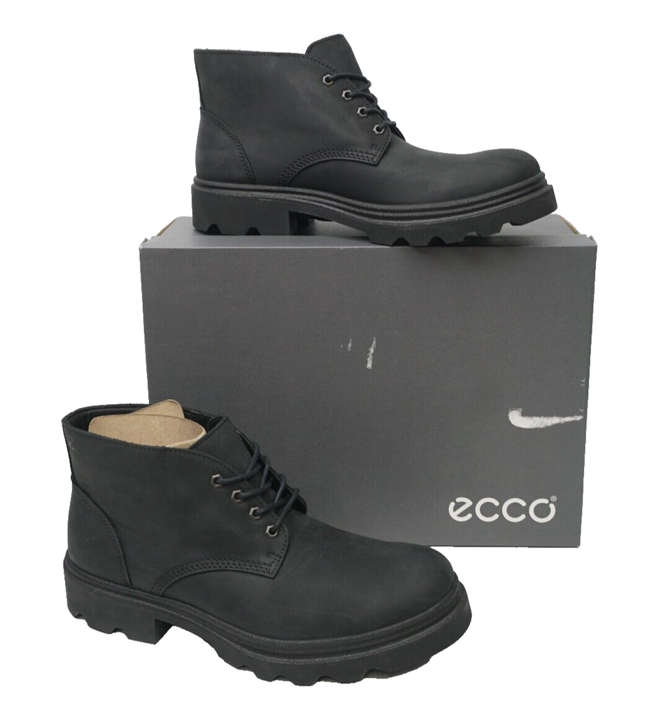 🔥NEW ECCO Men's Grainer Chukka Ankle Boot Water Resistant, Black 12-12.5US/46EU