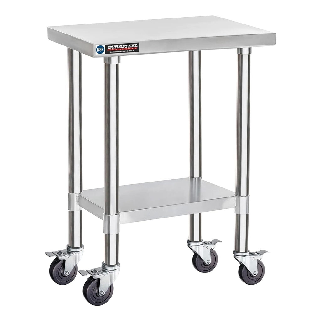 🔥Food Prep Stainless Steel Table - DuraSteel 24 x 18 Inch Metal Table Cart🔥