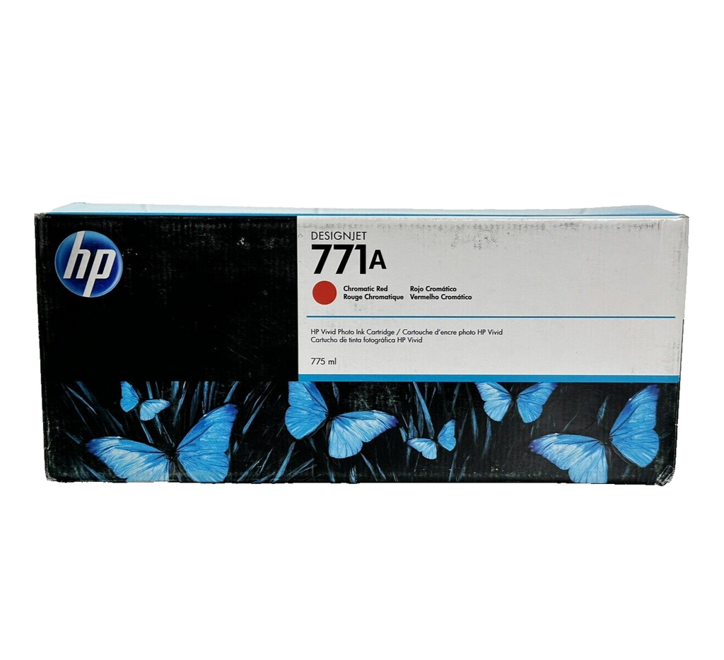 🔥HP 771A Chromatic Red Ink Cartridge B6Y16A OEM NEW Sealed 7/2019 FREE SHIP🔥