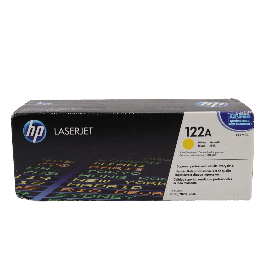 NEW Genuine HP 122A Q3962A Yellow Toner Print Cartridge LaserJet 2550 2820 2840