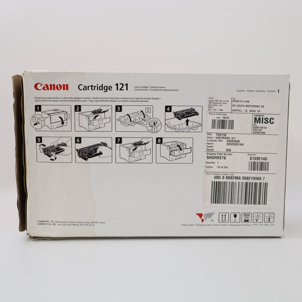 Genuine Canon 3252C001 121 Black Toner for imageCLASS D1650 D1620 NEW DAMAGE BOX