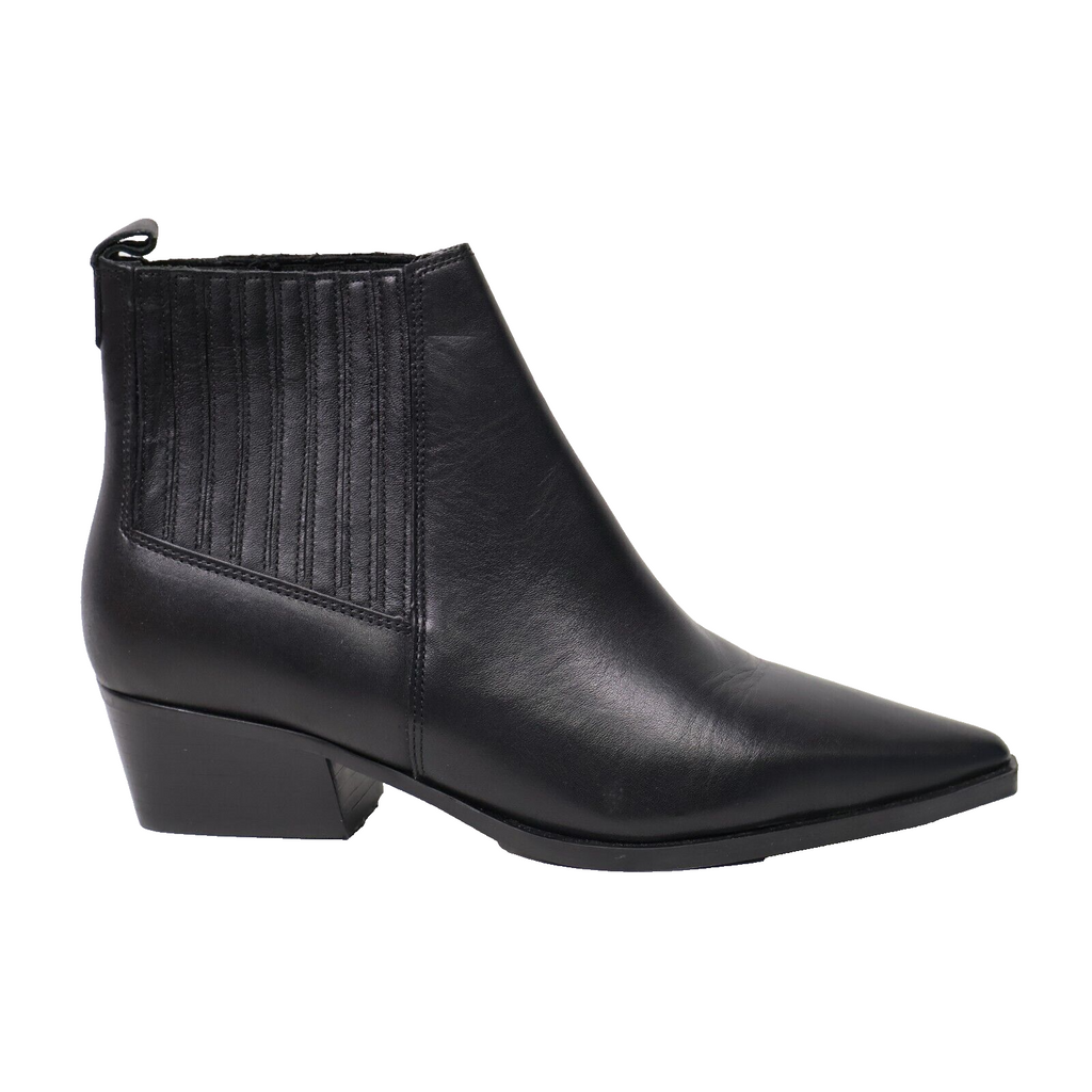 🔥Marc Fisher Women's Ulora Bootie, Black Leather 5.5 US FAST FREE SHIPPING🔥