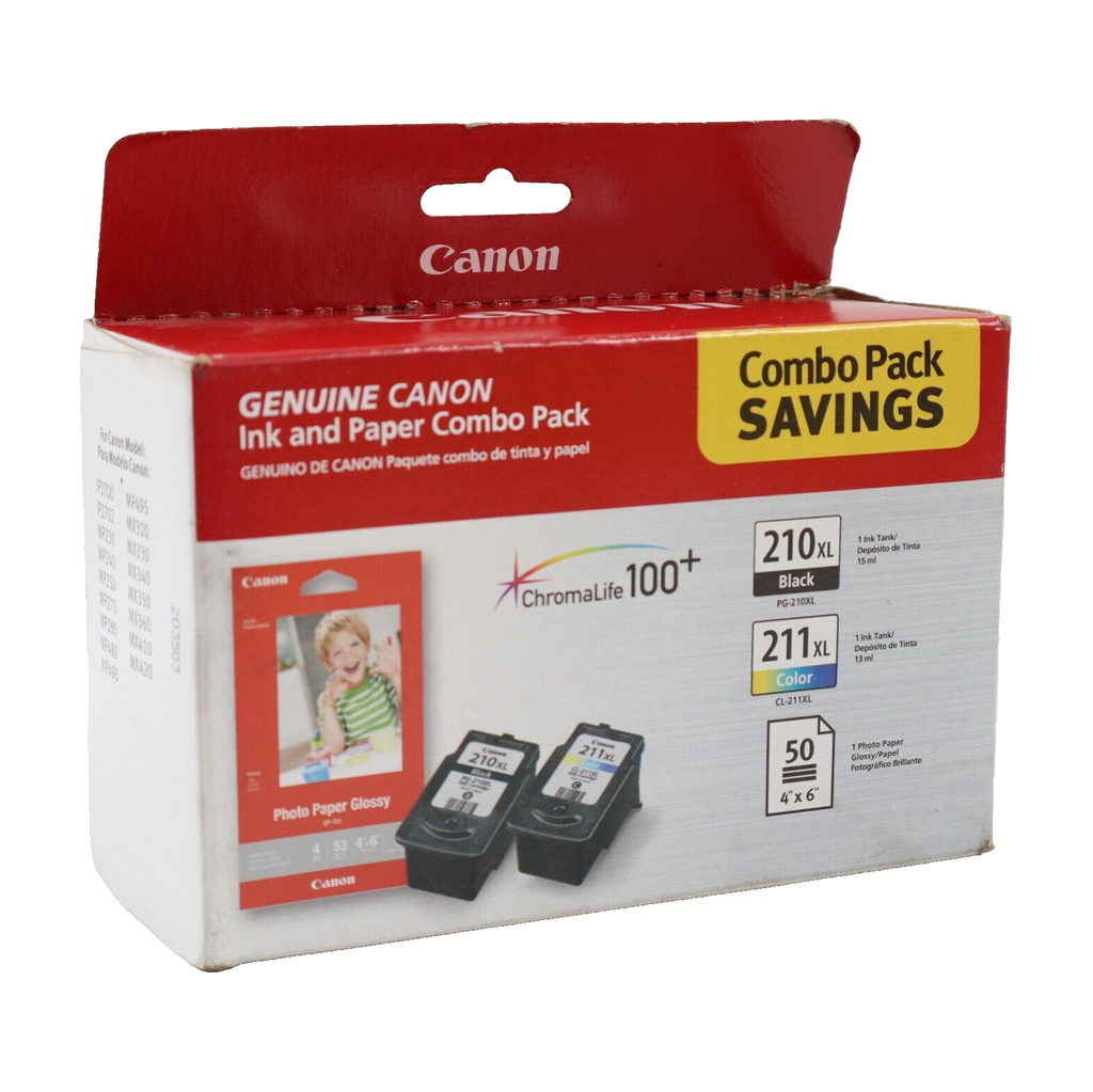 🔥NEW Canon 210XL Black, 211XL Tri-color 2pk Ink Cartridges - Black, Tri-color🔥