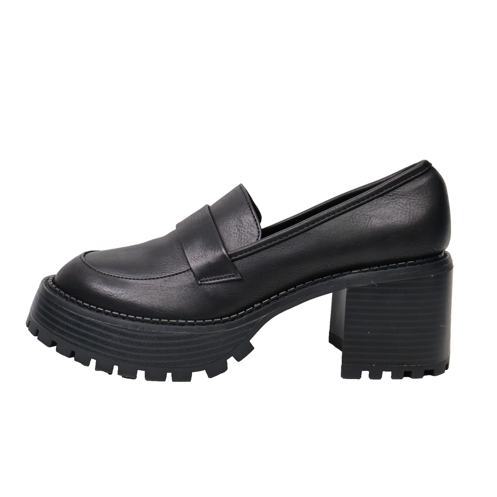 🔥Mia Dalilah Chunky Platform Loafers Slip-On Lug Sole, Black, 9M US SHIPS TODAY