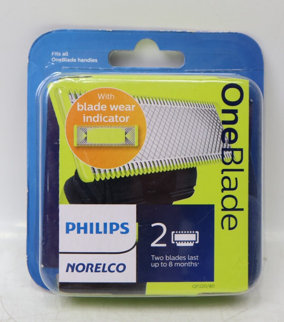 Philips Norelco One Blade Replacement 2X blades QP220/80 Brand New Sealed