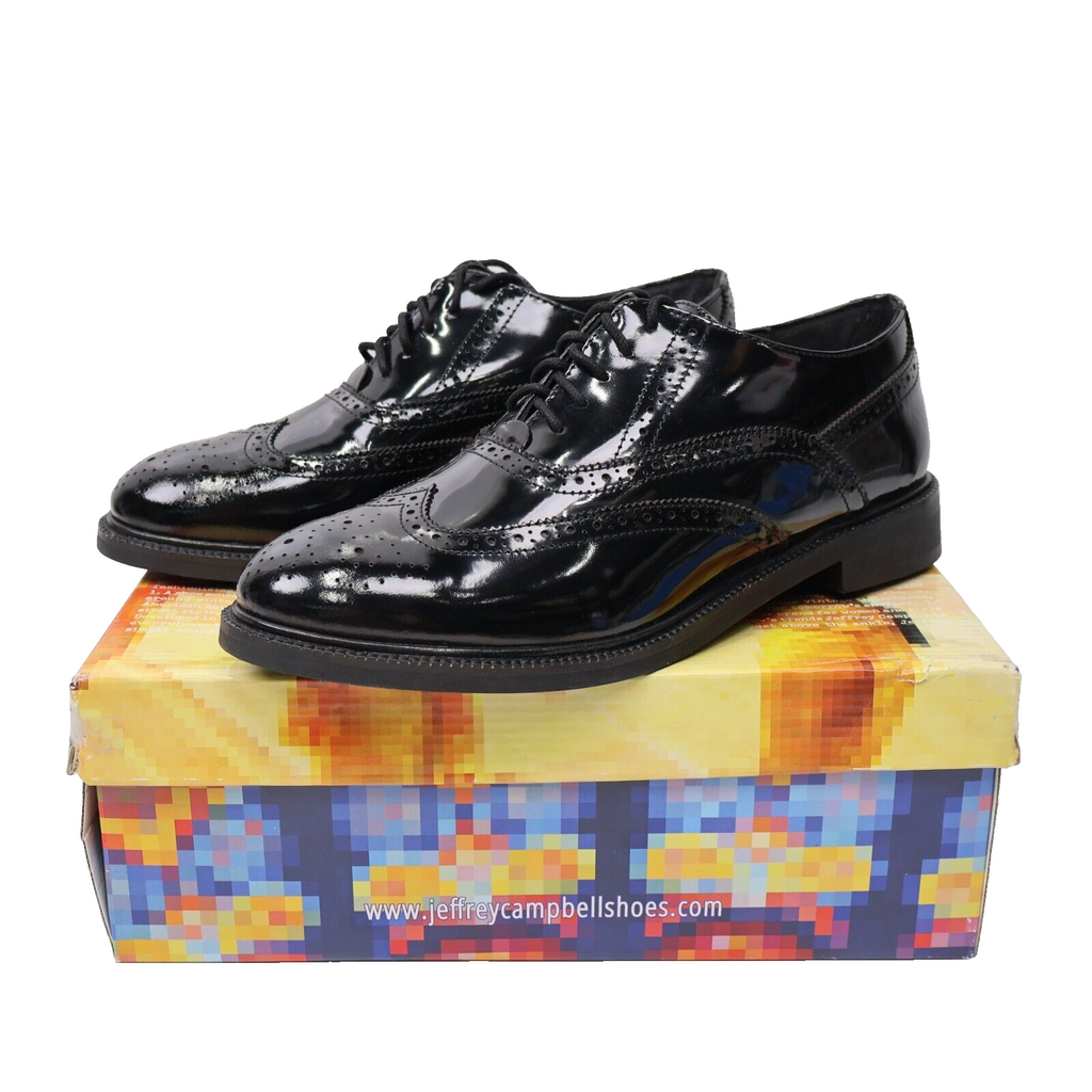 🔥NEW Jeffrey Campbell Moyra Oxford Dress Shoes, Black, 9US/39.5EU MSRP $150🔥