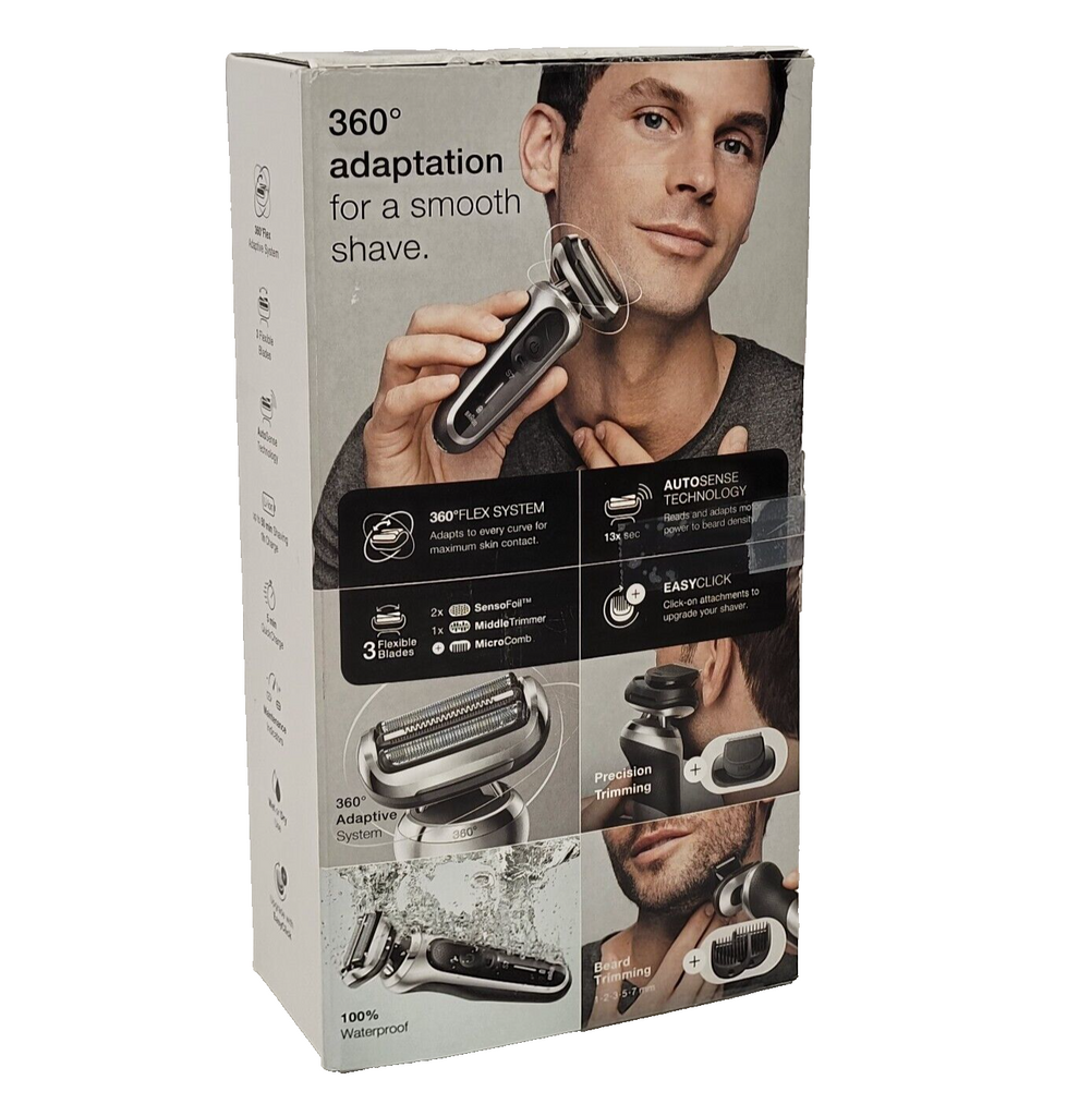 Braun Series 7 360 Flex Head Electric Shaver w/Beard Trimmer for Men Used