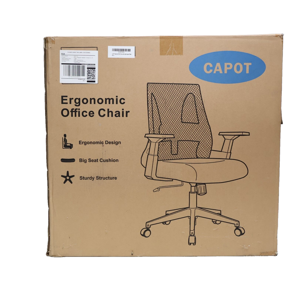 CAPOT Ergonomic Office Chair Computer Desk Chair Open Box Damaged New