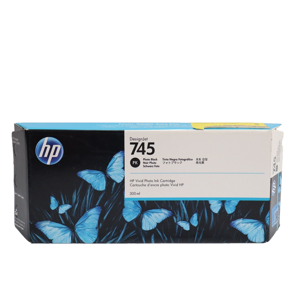 GENUINE HP 745 Photo Black 300ml Ink Cartridge F9K04A HP DJ Z2600 Z5600 Exp 2024