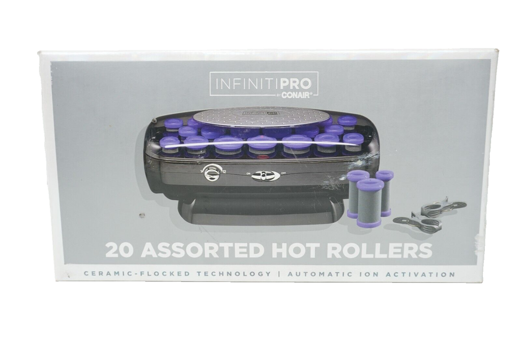 New Open Conair Infinity Pro HS41X Instant Heat Ceramic Flocked Rollers 20 OPEN