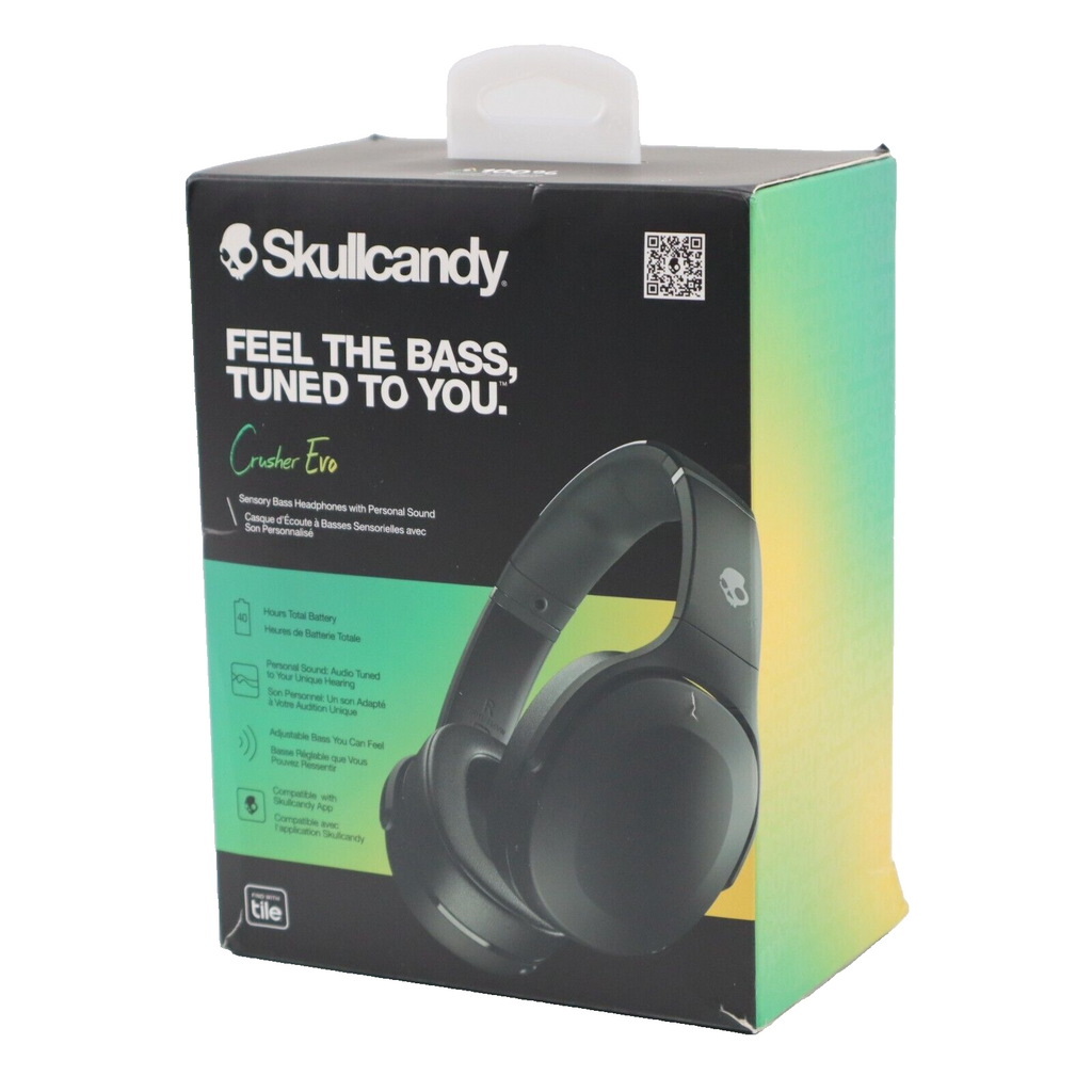 🔥Skullcandy Crusher Evo Over-the-Ear Wireless Headphones, True Black SHIPS NOW