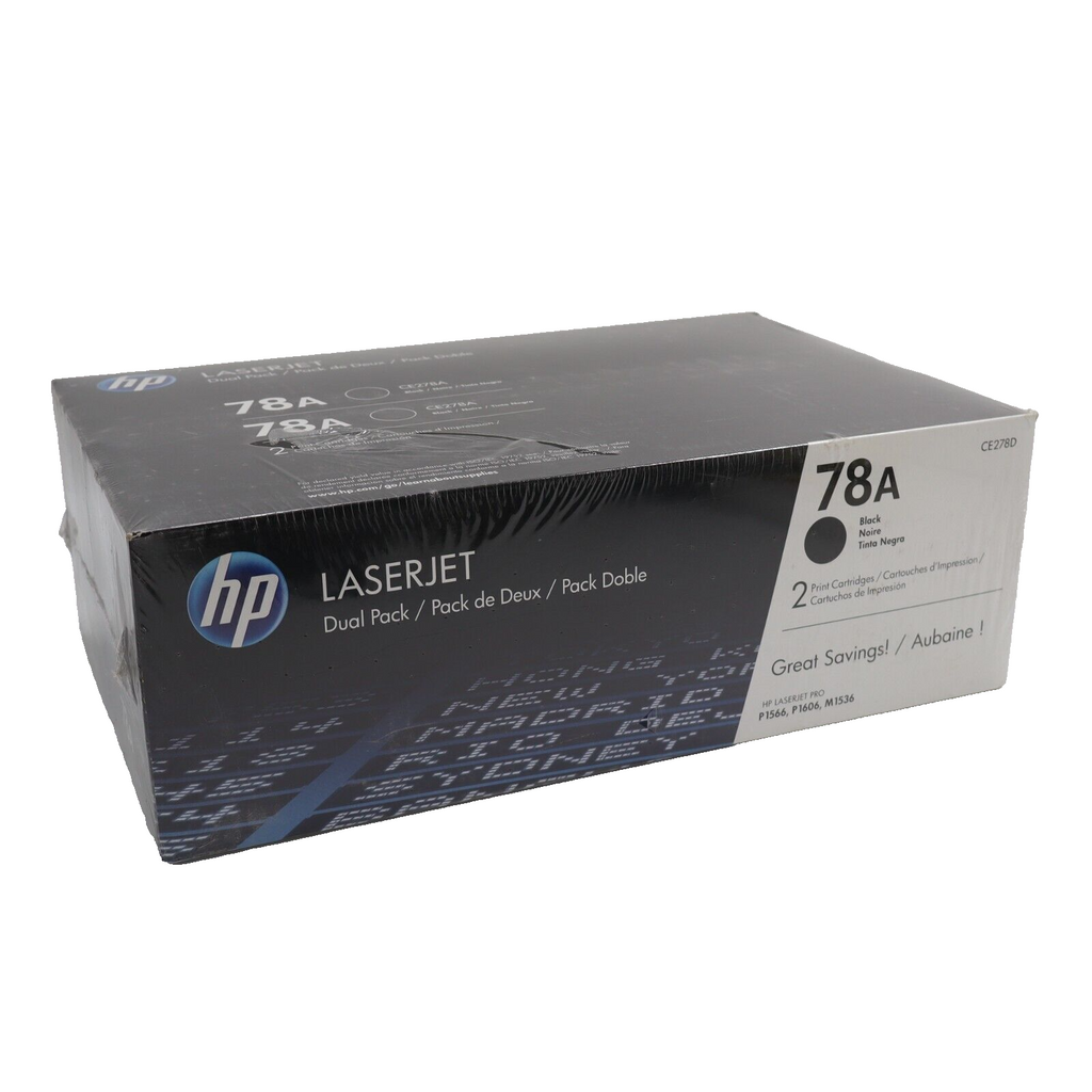 🔥NEW 2-PACK Genuine HP 78A (CE278D) Black LaserJet Toner Cartridges SHIPS TODAY