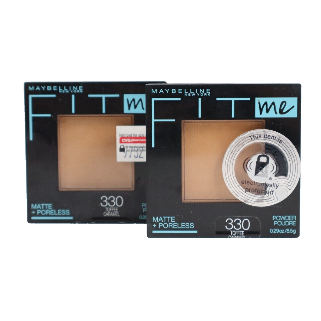🔥2 X Maybelline Fit Me Matte + Poreless Powder Foundation 330 Toffee Caramel🔥