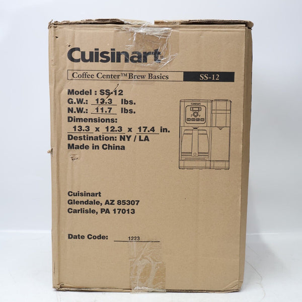 Cuisinart SS-12FR 12 Cup Basics Coffeemaker Black Brewing Base Only Used Works