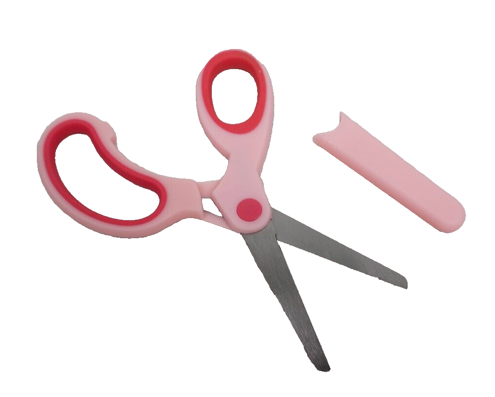✂️GENERIC (PINK) Kid's School Scissors, 6", ROUND POINT w/COVER 11 PACK✂️