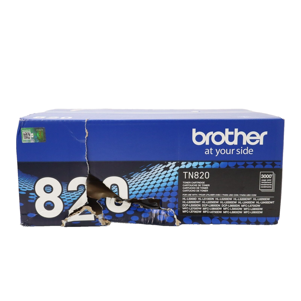🔥 Genuine Brother TN820 Black Toner Cartridge TN-820 NEW DAMAGE BOX SHIPS TODAY