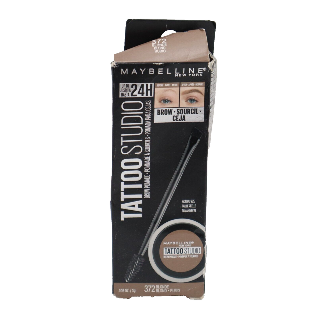 🔥Maybelline New York 24hr Tattoo Studio Brow Pomade 372 BLONDE .106 oz NEW🔥