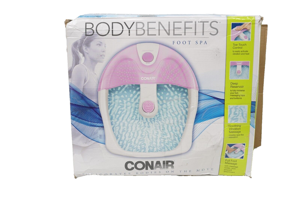 Conair Soothing Pedicure Foot Spa Bath with Soothing Vibration Massage Open New