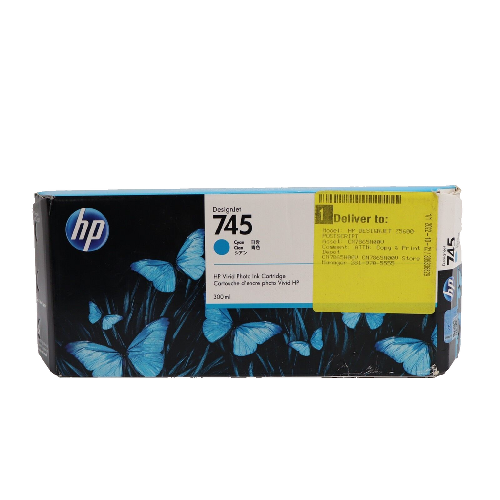 🔥NEW Genuine HP 745 Cyan 300ml Ink Cartridge for HP DJ Z2600 Z5600 Exp Sep 2024