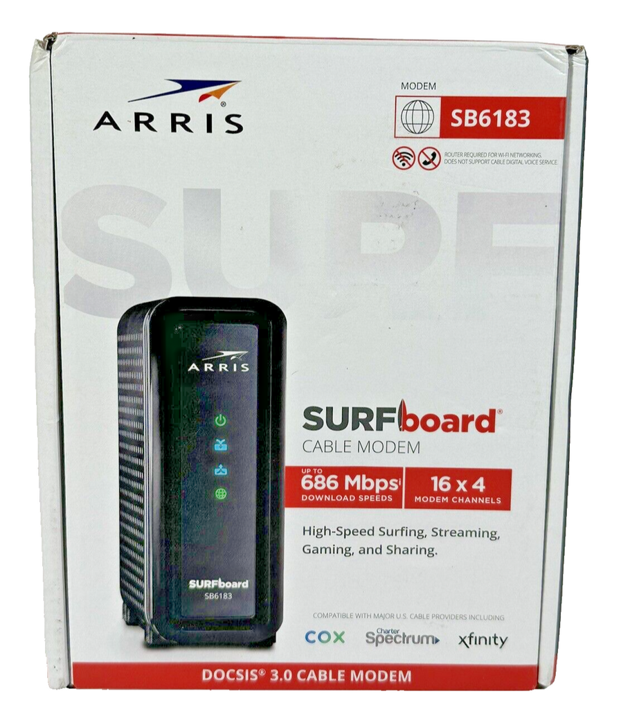🔥ARRIS (16x4) SURFboard DOCSIS 3.0 Cable Modem. Approved on Xfinity Comcast🔥