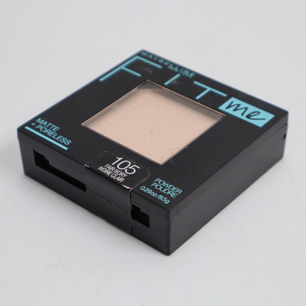 NEW Maybelline FIT ME MATTE + PORELESS Powder Foundation, 105 Fair Ivory 0.29 oz