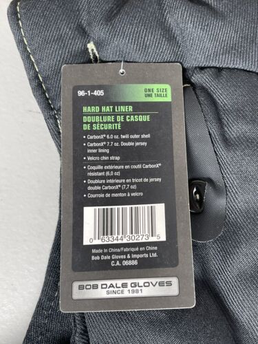 🔥Bob Dale Hard Hat Liner Quilted Cotton Zip Off Ear Extensions Navy Blue🔥