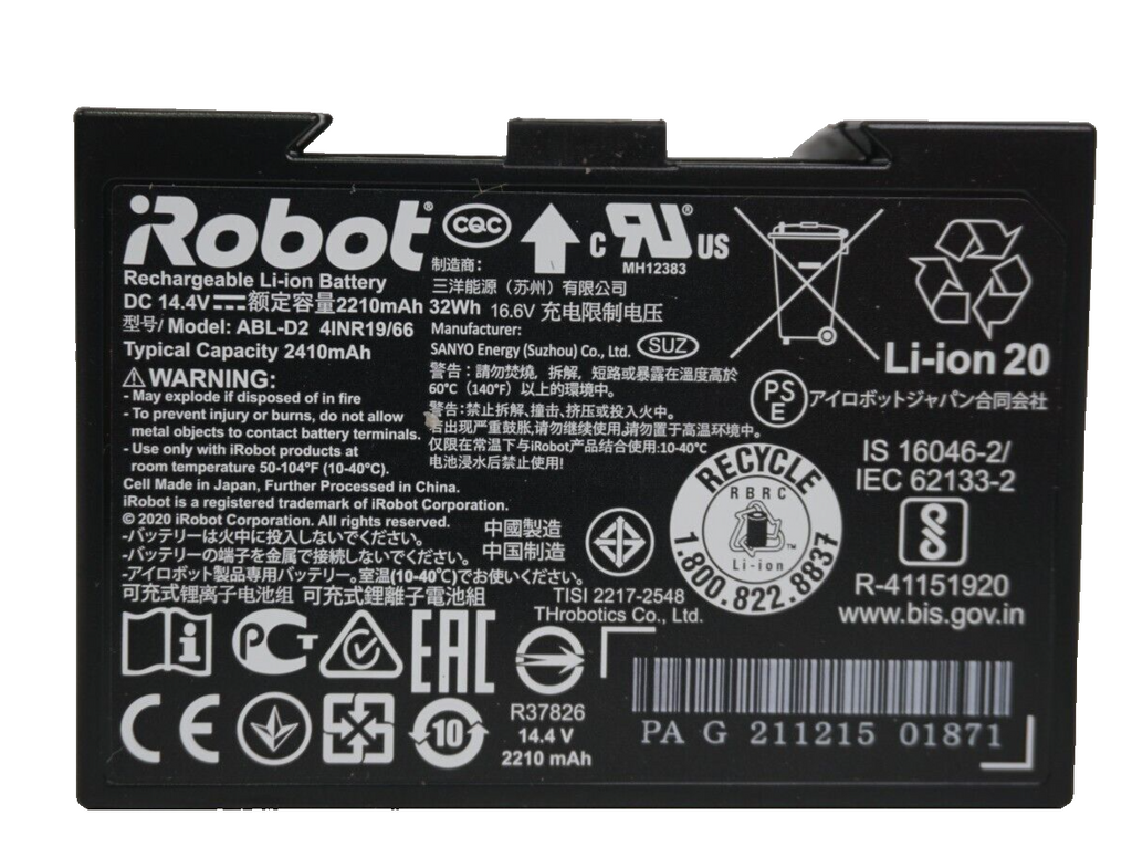 Authentic Roomba J7 High Capacity Battery J5 i1 i2 i3 i4 i5 i7 ABL-D2 Genuine i8