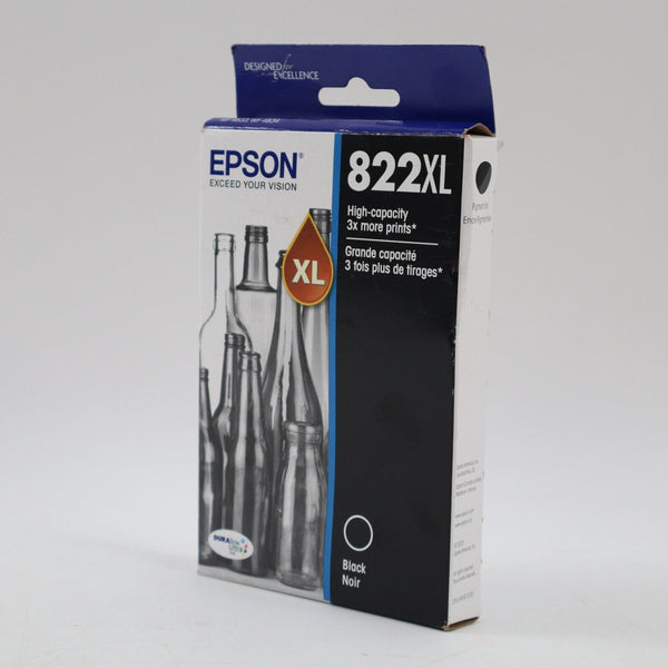 🔥NEW Epson 822XL Single Ink Cartridge Black T822XL120-CP Exp 12/2026+ SHIPS NOW