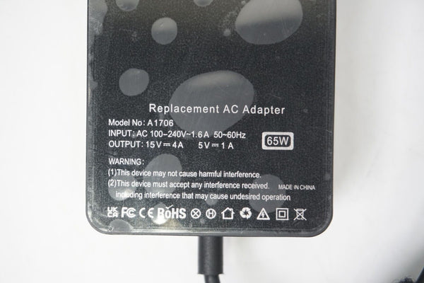 ⚡Replacement 65W AC Adapter 15V (Model A1706) For Microsoft Surface SHIPS TODAY