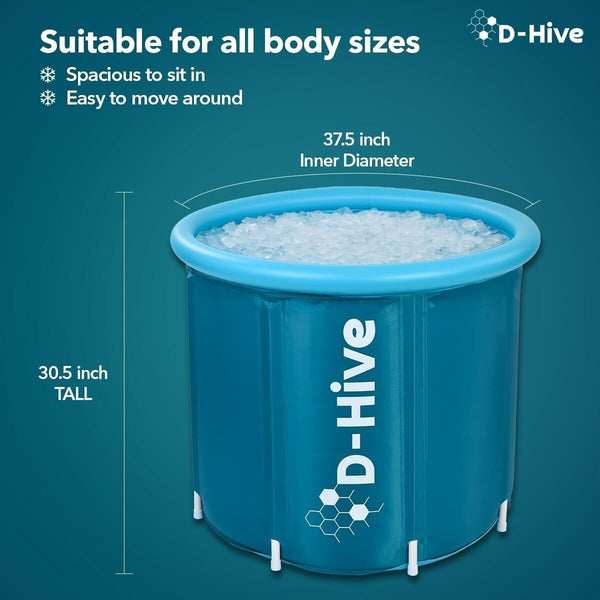 🔥Ice Bath Tub for Sports Recovery Portable Ice Bath Plunge w/ Cover Cold Sweat
