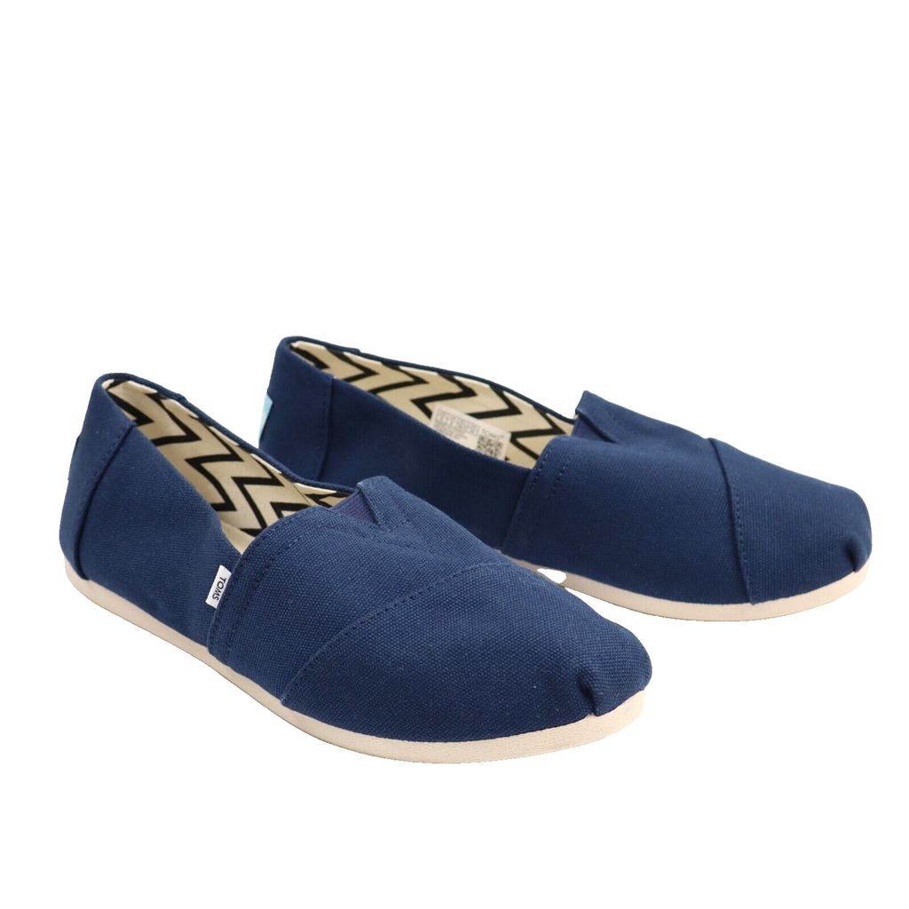 🔥NEW Toms Women's Alpargata Navy Heritage Canvas Loafer Flats, 8US/38.5EU🔥