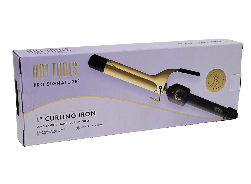 OPEN NEW Hot Tools Model HTIR1575 Pro Signature Gold Curling Iron SHIPS TODAY