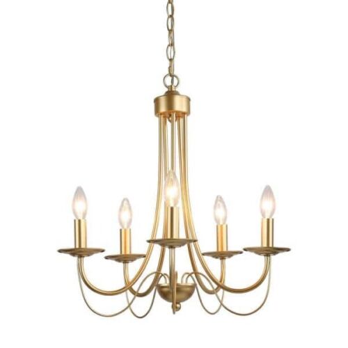 🔥LNC Modern Gold Candlestick Chandelier 5-Light Traditional Classic Chandelier